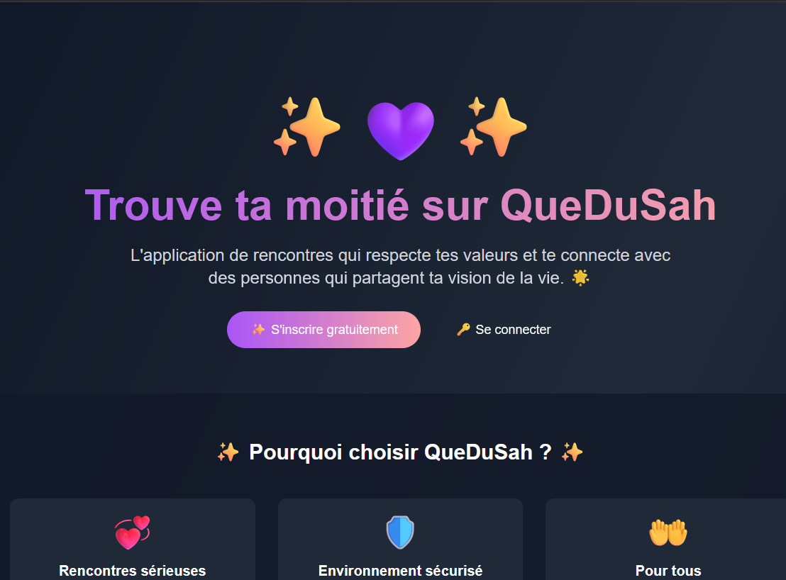 Screenshot du projet Quedusah